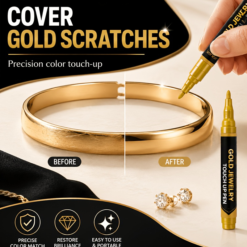 Metal Touch-Up Pen for Jewelry Surface Restoration